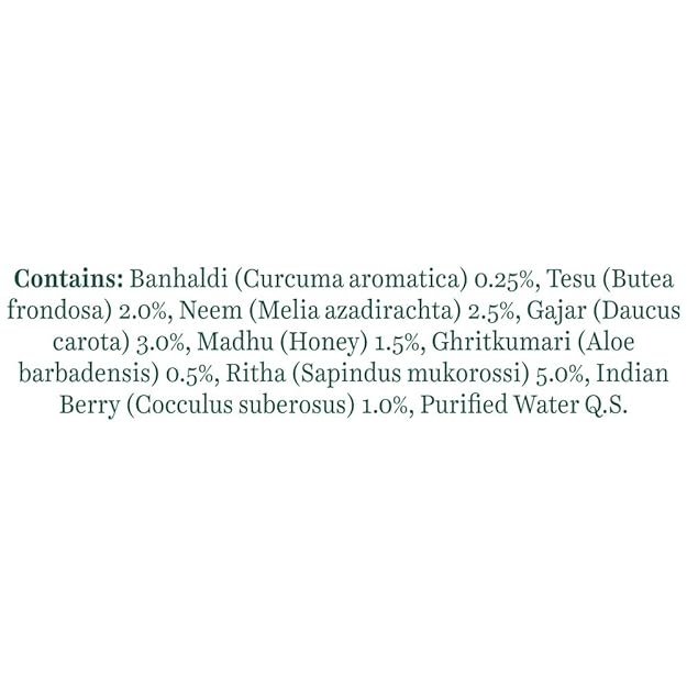 List of ingredients on a white background