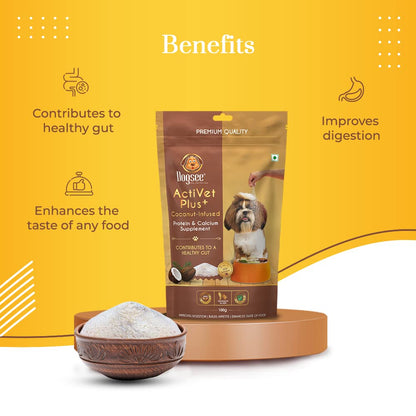 Dogsee Activet Plus+ Coconut - 100g | Protein & Calcium Supplement | Enhances The Taste of Food