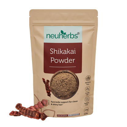 Neuherbs Shikakai Powder for Hair - 100g | Hair Pack for Hair Growth & Scalp Cleansing | 100% Pure & Natural With No Added Preservatives