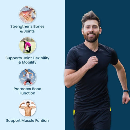 ZeroHarm Holistic Calcium + Curcumin - Milk Based Calcium With Magnesium, Vitamins D3, K2-7 - For Bone, Joint & Muscle Support - Plant-Based Herbal Supplement for Men and Women - 60 Tablets