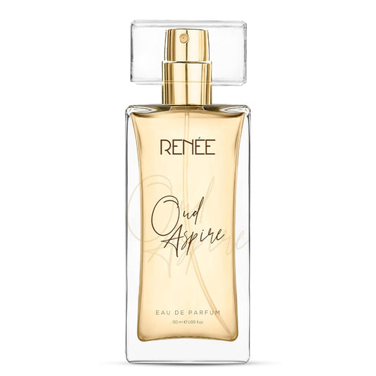RENEE Eau De Parfum Oud Aspire | Long Lasting Fragrance l Premium Perfume | Notes of Almond & Sandalwood | Perfect Gifting Option for Women l Floral Scent for All Occasions | Travel Friendly l 50 ml