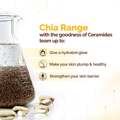 Mamaearth Chia Oil-Free Sunscreen with Chia Seed & Ceramides for Hydrated Glow & Sun Protection - 50g | SPF50 PA++++ | Oil-Free Formula for Normal to Oily Skin | UVA/B Protection | Tan Protection | No White Cast | InVivo Tested | Healthy Skin Barrier
