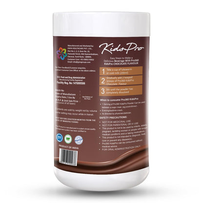 Pro360 Kidspro Protein Powder Child Nutrition & Health Supplement for Growing Children, Improves Growth and Active Strong Kids – 200g (Chocolate Flavor)