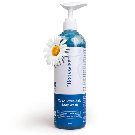 Be Bodywise 1% Salicylic Acid Body Wash 700ml | Prevents Body Acne, Bumpy skin, Exfoliates & Deep cleanses skin | Paraben & SLS free | Suitable for all skin types | Body Shower Gel