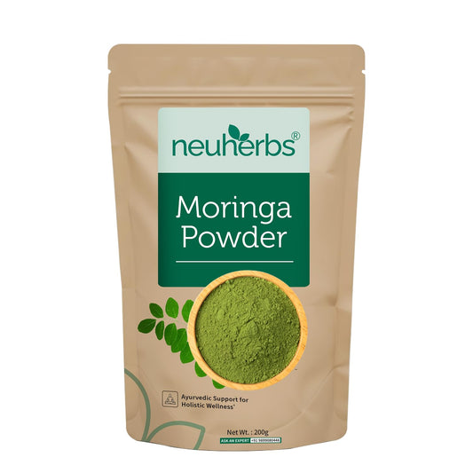 Neuherbs Moringa Leaf Powder - 200g | Drumstick Leaves Powder To Boost Energy & Immunity | Support Digestion & Weight Loss | Rich in Vitamin A, C, Iron & Fiber | 100% Pure & Natural