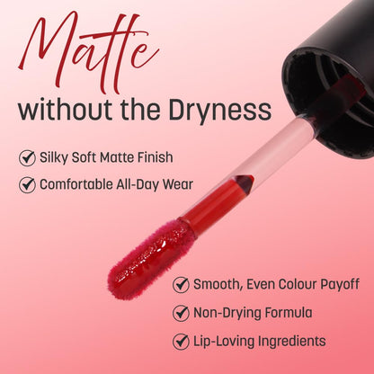 Daily Life Forever52 Silk Matte Liquid Lipstick 6 ml | Long-Lasting, Highly Pigmented, Hydrating Formula with Hyaluronic Acid, Peptides and Vitamin E