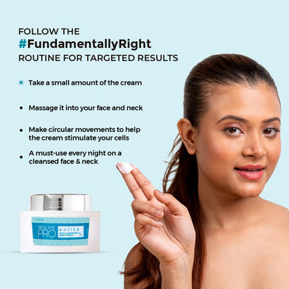 NEOLAYR Pro Enlite Skin Illuminating Night Cream | Vitamin C Night Cream | Ideal for Dark Spots and Uneven Skin Tone | Boosts Collagen Production | 40 GM