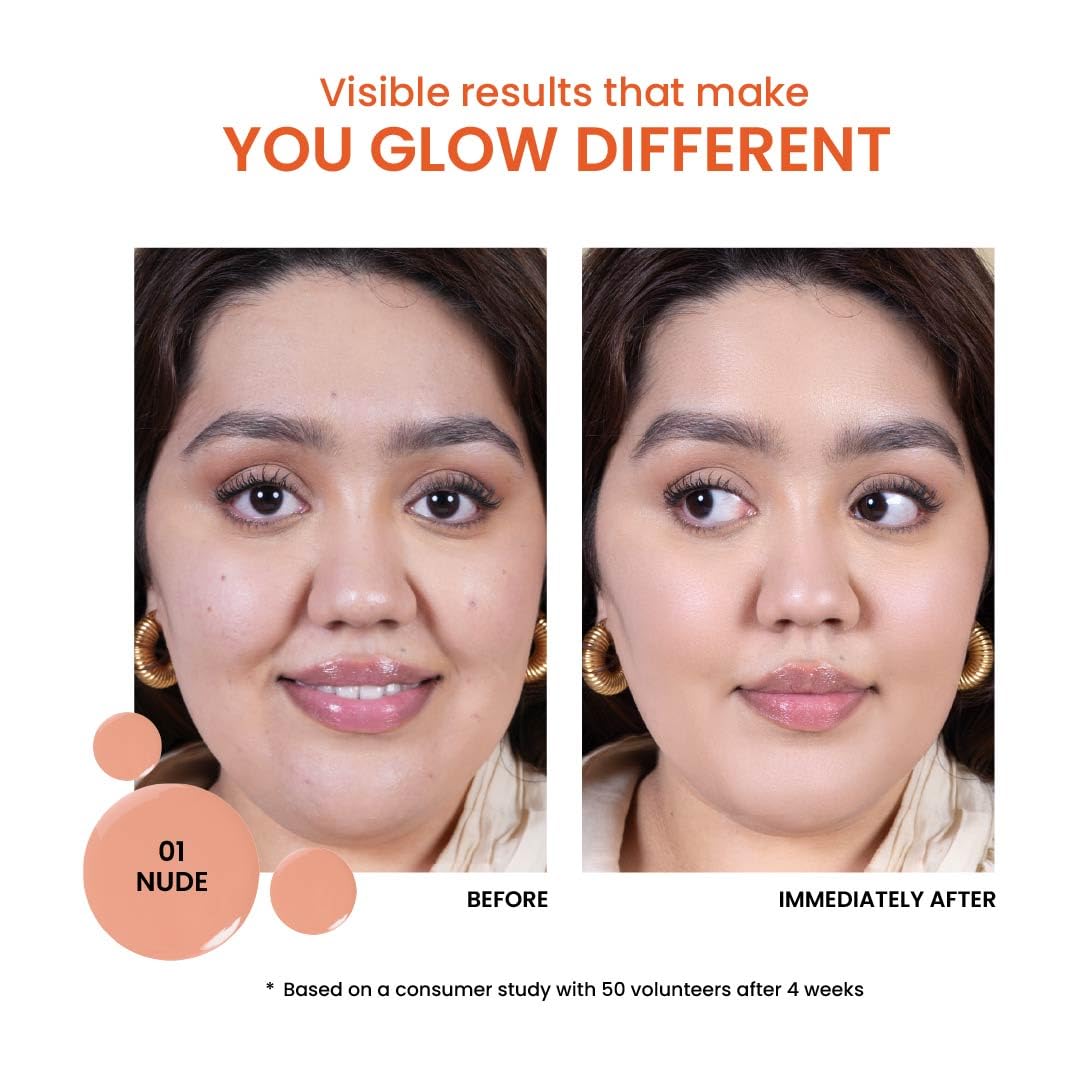 Foxtale SPF 50 Tinted Sunscreen PA++++ - Nude | Niacinamide & Vitamin E | UVA/UVB Protection + BB Cream + Foundation in 1 | Blurs Pores, Evens Tone, Non-Oily Glow | Suitable for All Skin Types | 50ml