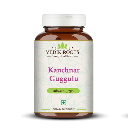 Kanchnar Guggulu - Ayurvedic Supplement For Thyroid | Hormonal Balance For Women | Reduces Joint and Muscles pain | For Swollen Lymph Nodes | 60 Tablets (Pack of 1)