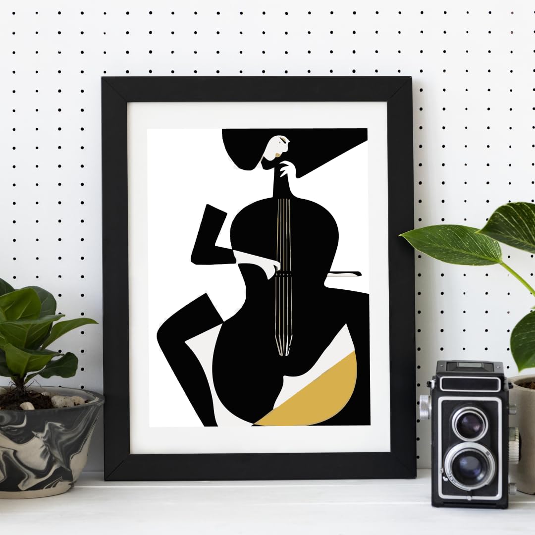 minimal modern art painting for wall decoration framed - wall framed poster/painting for home decoration ''single frame black '' (theme - minimal)(10x13 inches)