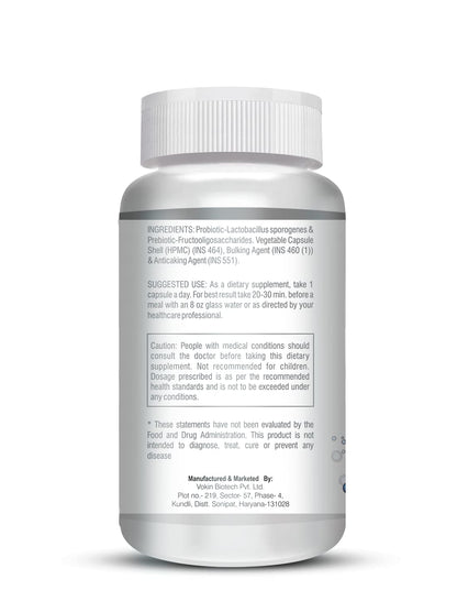 Supplement bottle with label on a white background