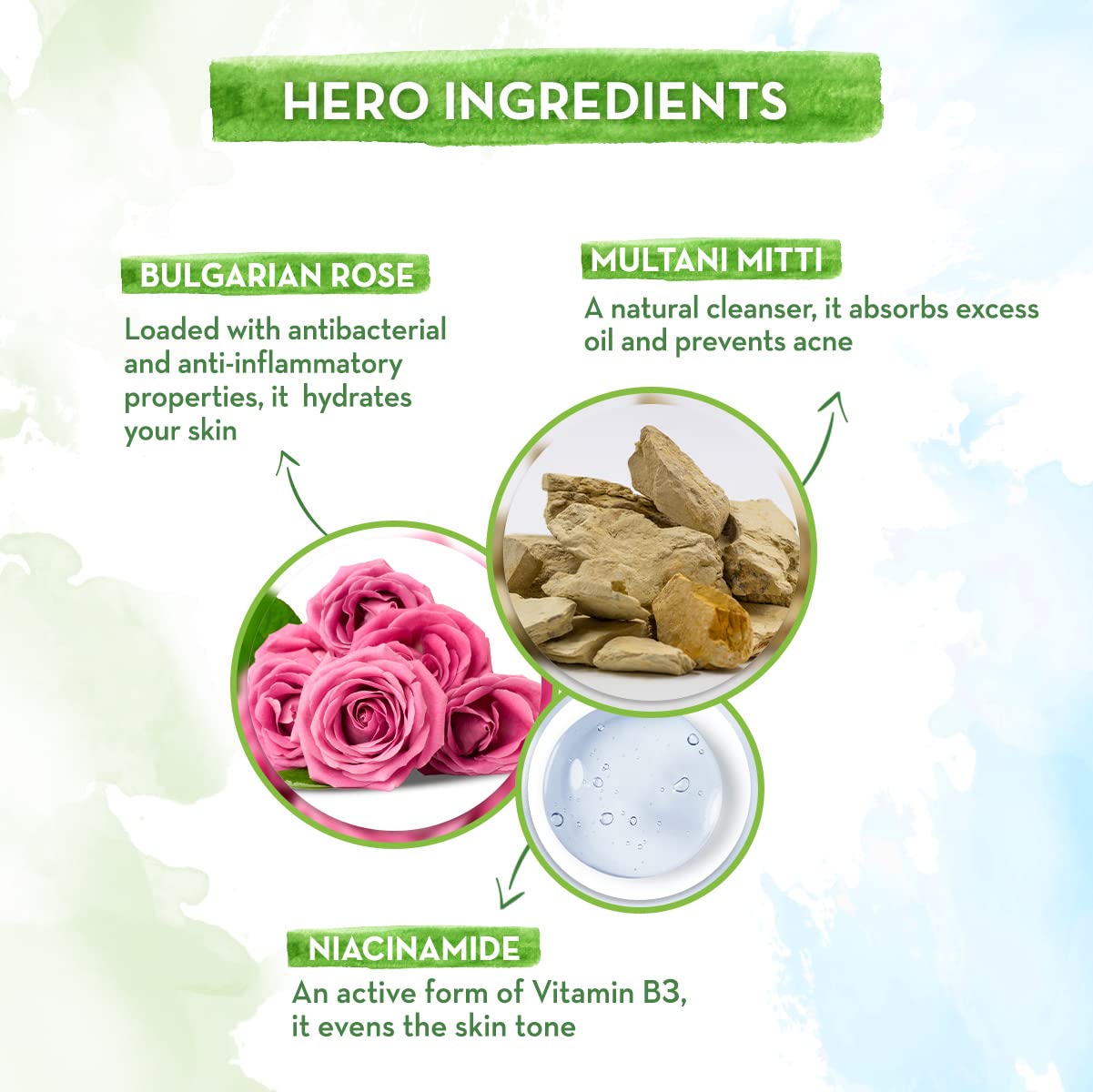 Mamaearth Multani Mitti Face Wash with Multani Mitti & Bulgarian Rose For Oil Control & Acne - 50 ml
