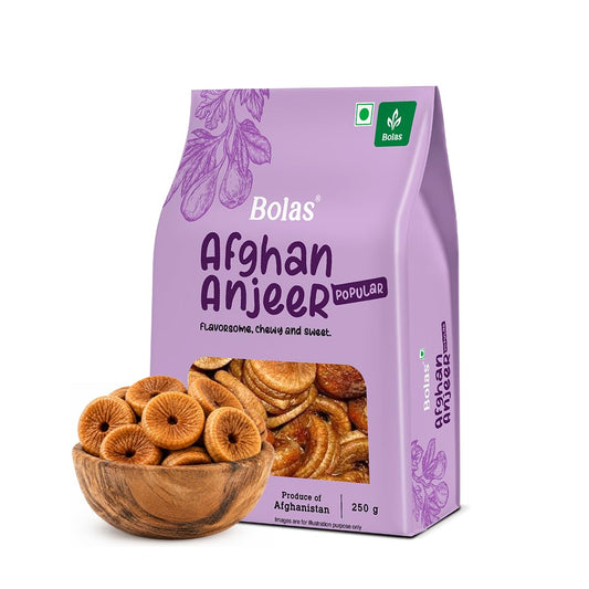 Bolas Premium Afghani Dried Figs 250g | Anjeer | Rich in Calcium, Fibre & Iron | Naturally Low in Fat | Healthy Snack | Dry Fruits