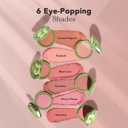 Lovechild Masaba Cheek Flick Mattifying Powder Blush, Luxurious Buildable Coverage & Intense Pigment, Enriched with Vitamin E, Silence Please (Reddish Brown)- 9g