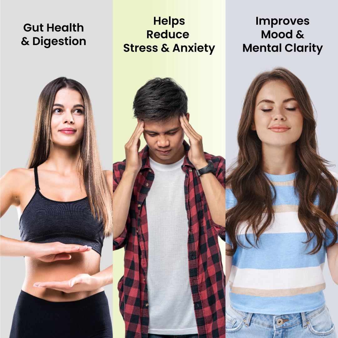 ZEROHARM Ashwagandha Probiotic Supplement | Prebiotics for Gut Health, Stress Balance, Muscle Support & Protein Absorption | 100 Billion CFU, Psyllium Husk | For Men & Women | 60 Veg Capsules