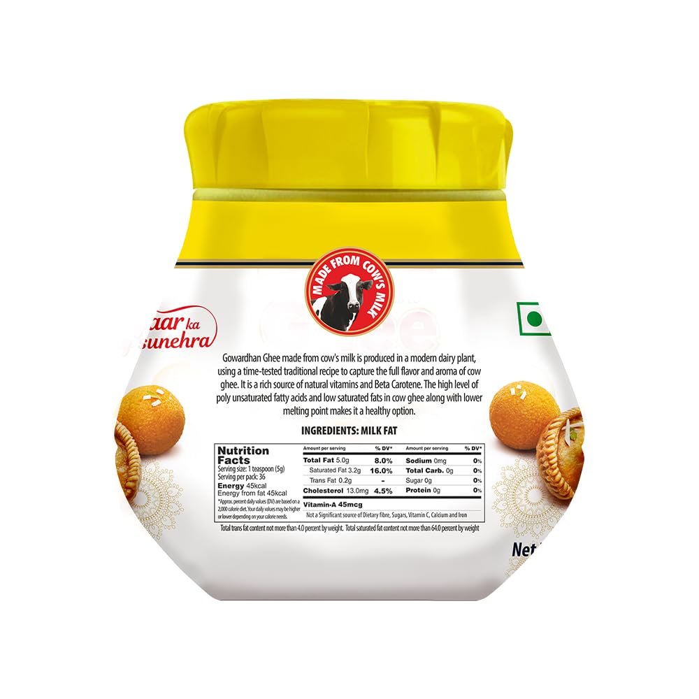 Gowardhan Pure Cow Ghee Jar 200 ml