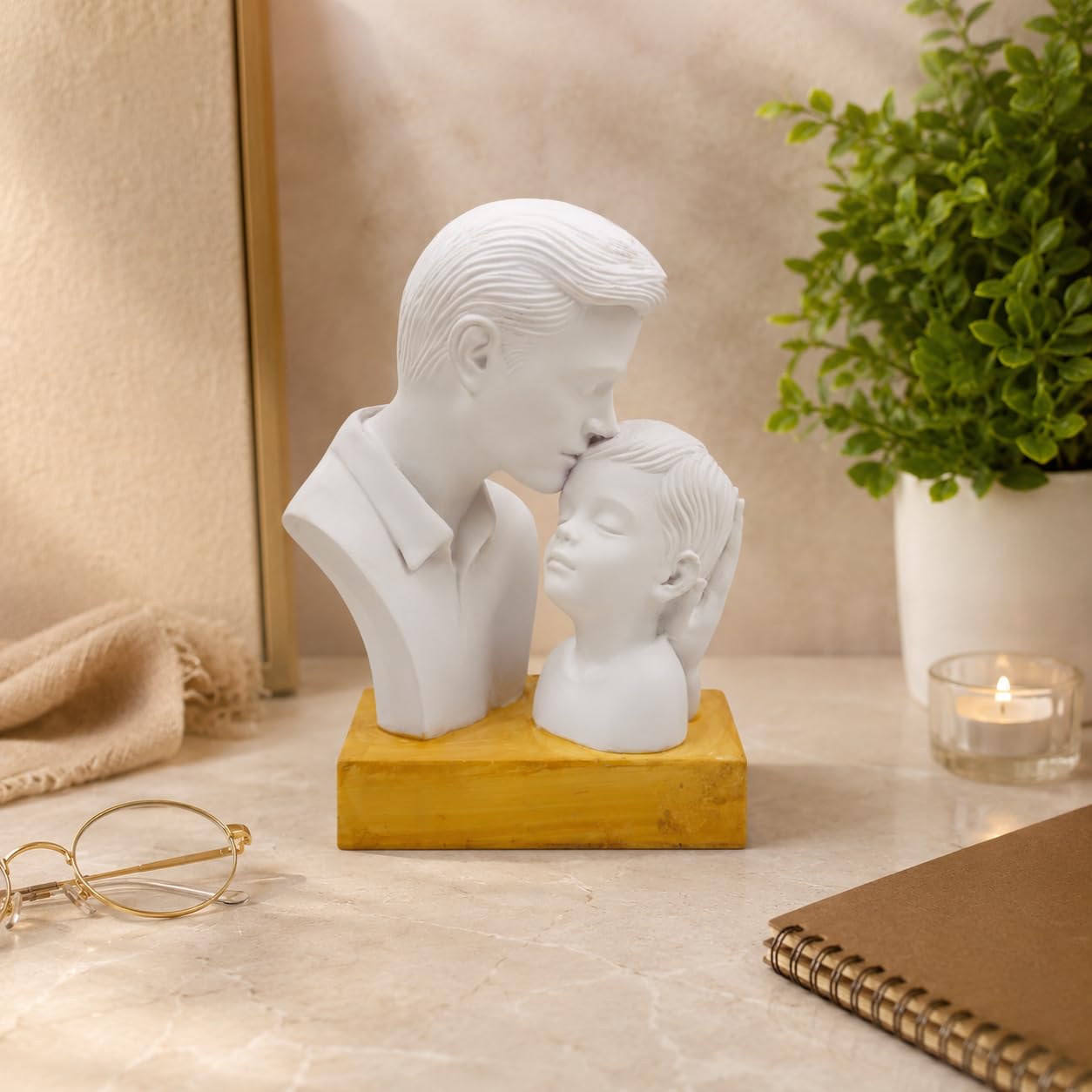 CraftVatika Gift for Father Son Statue Showpiece, Father Son Gift, Home Decor Items, House Warming Gifts Father's Day Birthday Gift for Man Dad Papa Daddy, Gifts for Him