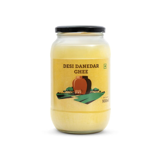 Country Delight Cow Ghee | 100% Pure Desi Danedar Cow Ghee, 900 ML (Single Pack) - Naturally Aromatic with a Unique Granular Texture