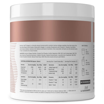 HealthKart Hk Vitals Marine Collagen Supplements Powder (Mango, 200 Gram) |Vitamin C, E, Sodium Hyaluronate | For Healthy Skin, Hair & Nails