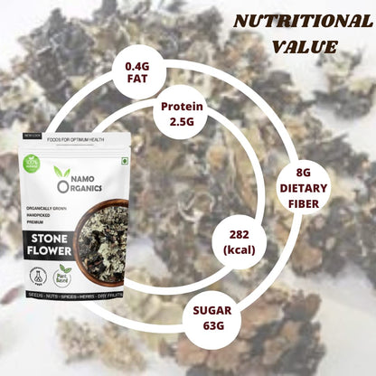 Namo Organics - Stone Flower Spices - 100 Gm - (Dagad Phool, Kalpasi, Patthar Ke Phool) for biryani
