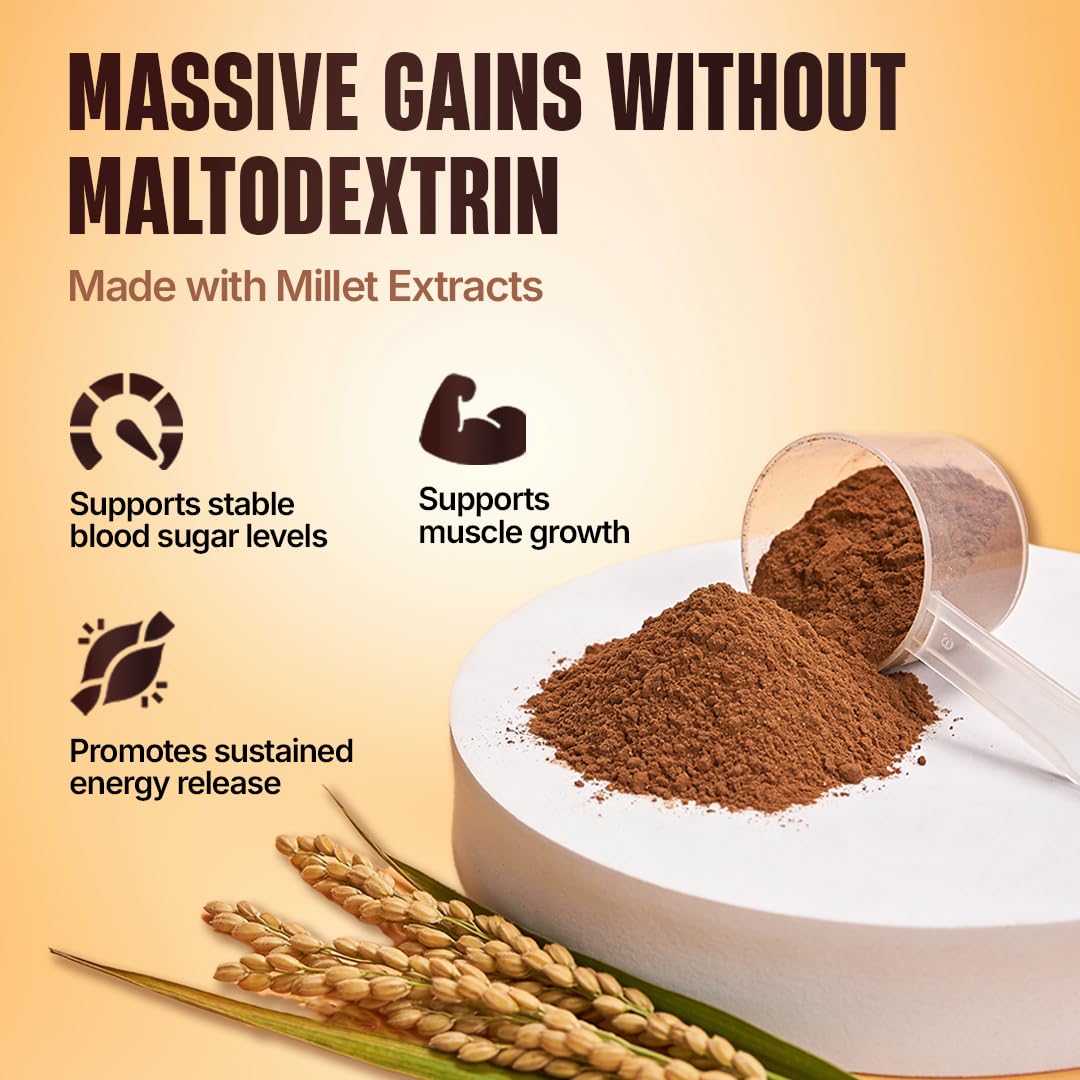 BeastLife High Protein Mass/Weight Gainer | 1 KG | Belgian Chocolate | NABL LAB Tested | For Muscle Gain & Fast Growth | Cereal-Based Formula, No Maltodextrin | India's #1 Cereal Based Bulk Gainer