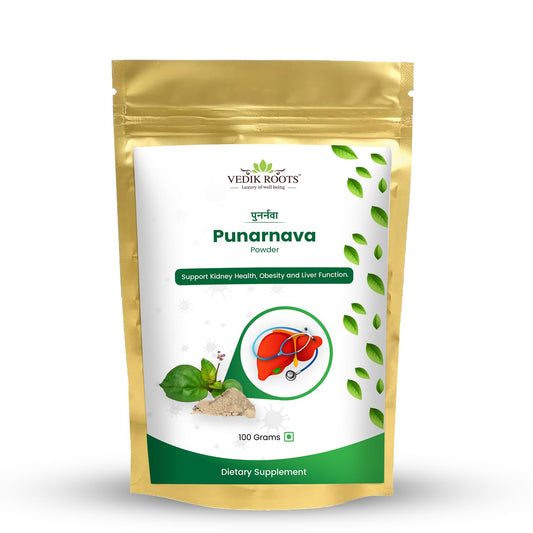 Punarnava Powder - 100% Pure And Natural Blend For Enabling The Proper Functioning Of Kidney, Liver And Digestive Strength 100Gm (PACK OF 1)