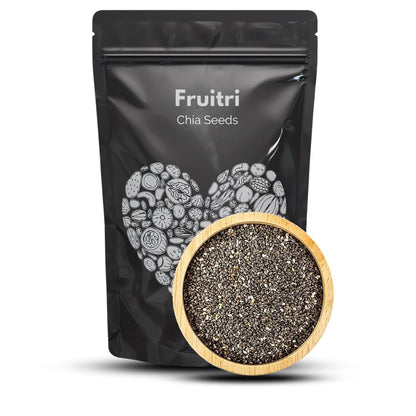 Fruitri Premium Chia Seeds for Eating, fiber rich, Raw chia seeds, Healthy Snacks
