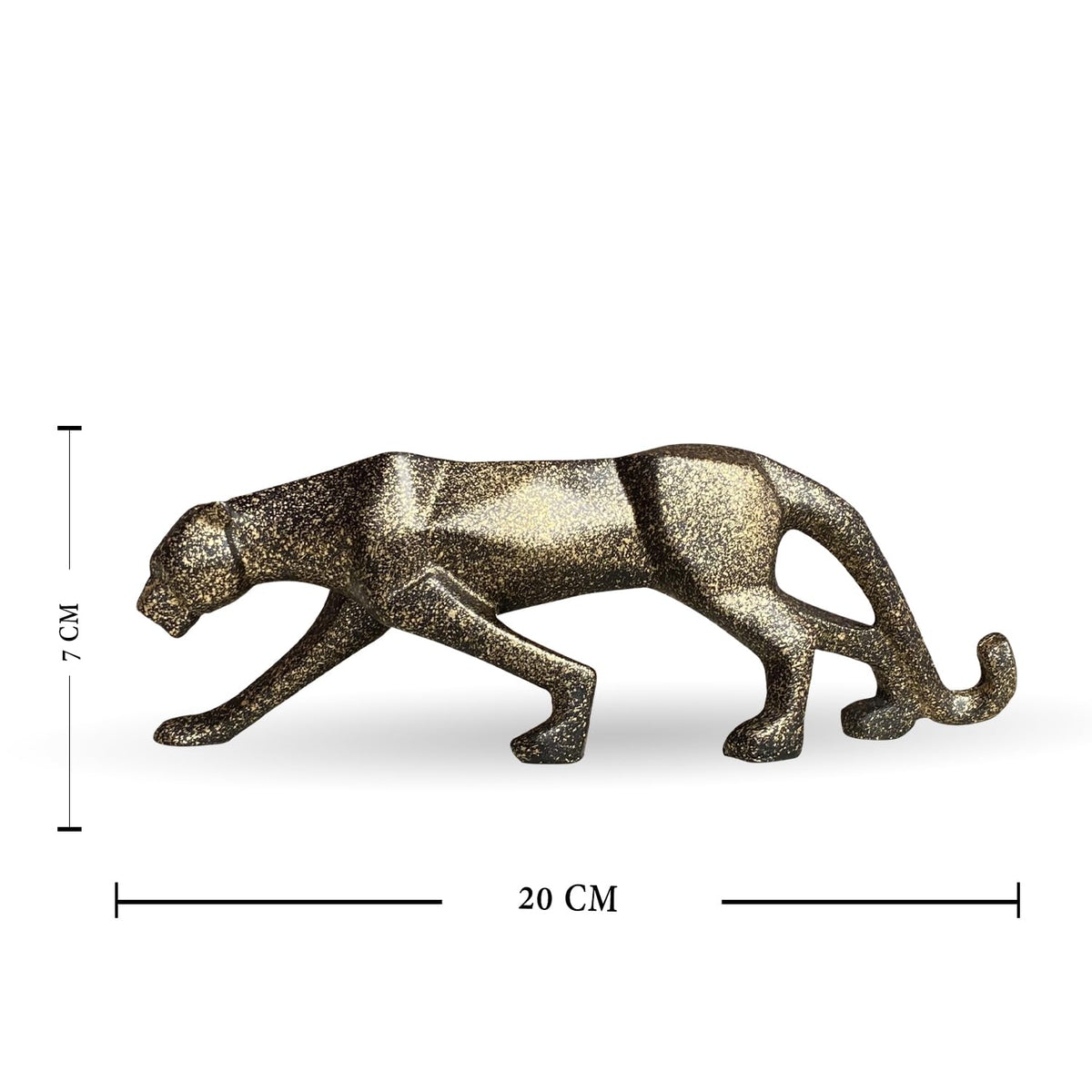 Beautiful Leopard Statue for Home Decor (Pack of 1, Dark Brown)