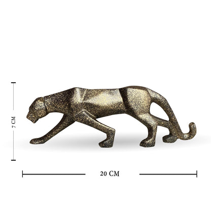 Beautiful Leopard Statue for Home Decor (Pack of 1, Dark Brown)