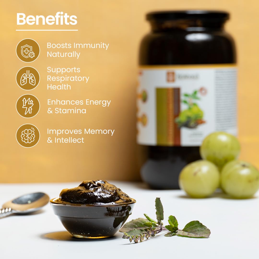 KRISHNA'S HERBAL & AYURVEDA Chyawanprash – Preservative-Free, Boosts Stamina, Immunity and Strength for Kids & Adults, Made with Traditional Ayurvedic Process, 500g (Pack of 1)