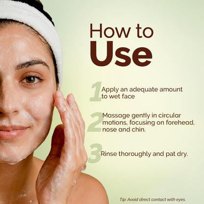 Mamaearth Mung Bean Pore Cleansing Face Wash with Mung Bean, AHA & BHA - 100 ml | For Normal to Oily Skin | India's 1st 100% Soap-Free Face Wash for Deep Pore Cleansing | Made Safe Certified | Oil Control | Tan Removal