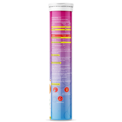 Supplement tube with label on a white background