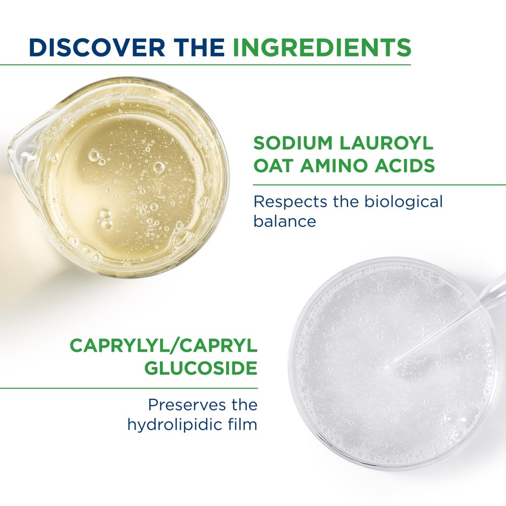Product ingredients with Sodium Lauroyl Oat Amino Acids and Caprylyl/Caperyl Glucoside on a white background.