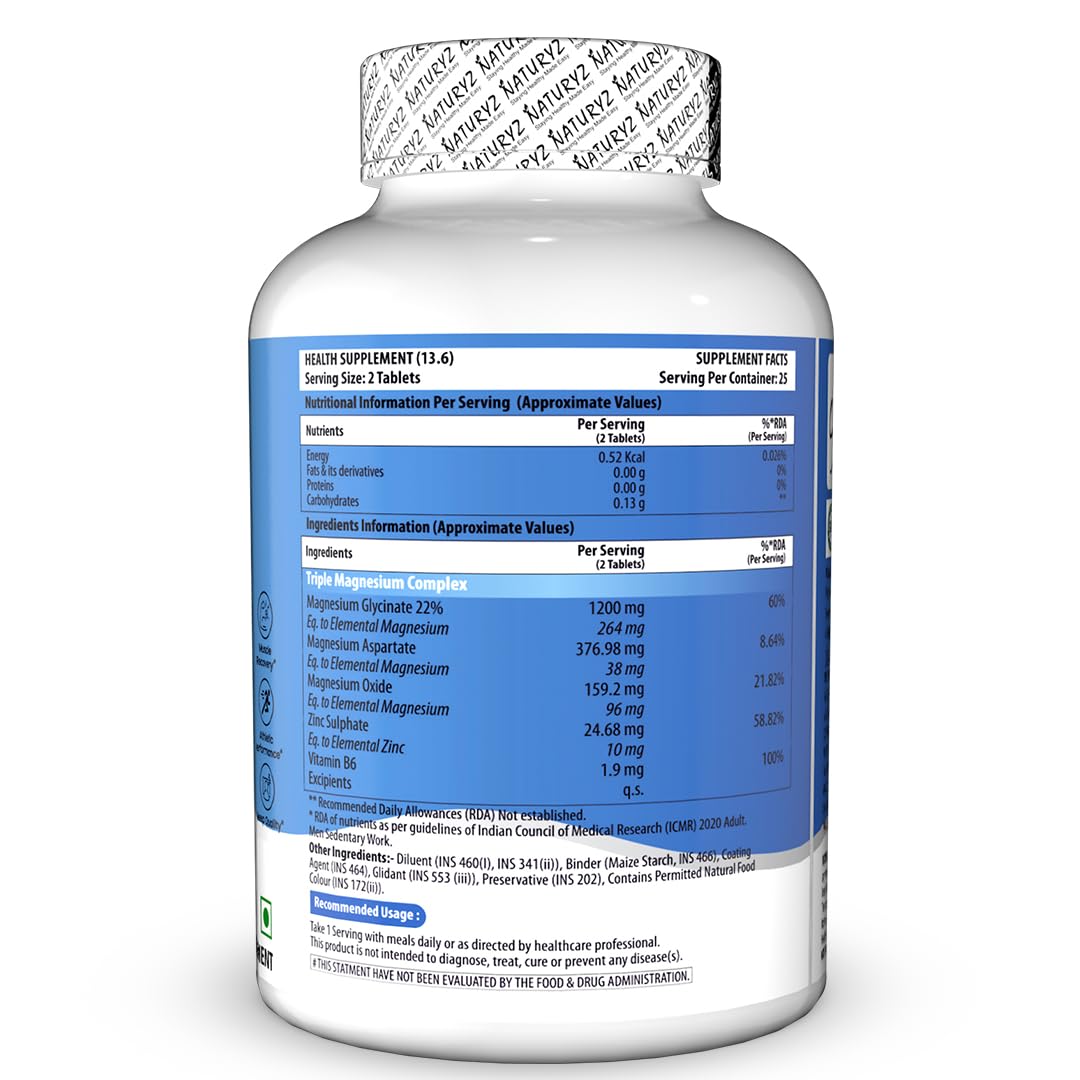 Supplement bottle with a blue label on a white background