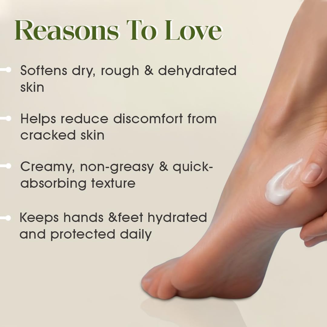 Glamveda Hand & Foot Cream for Dry Hands & Cracked Heels | Deep Moisturizing & Repair Cream for Rough Skin | Nourishing Hand & Heel Care Cream for Soft, Smooth & Hydrated Skin | For Men & Women | 100g