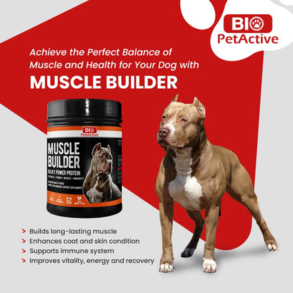 Bio PetActive Muscle Builder Bulky Power Protein Dog Supplementary Food Helps in Muscle Building (Size-120gram)