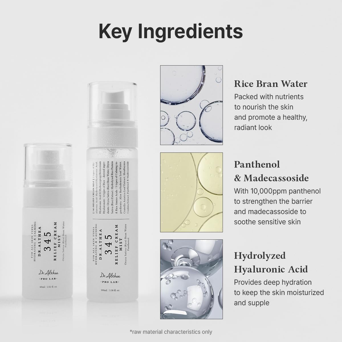 Dr.Althea 345 Relief Cream Mist | Hydrating Facial Mist with Rice Extract | Soothing Care for Sensitive Skin | Vegan Korean Skincare, 100ml
