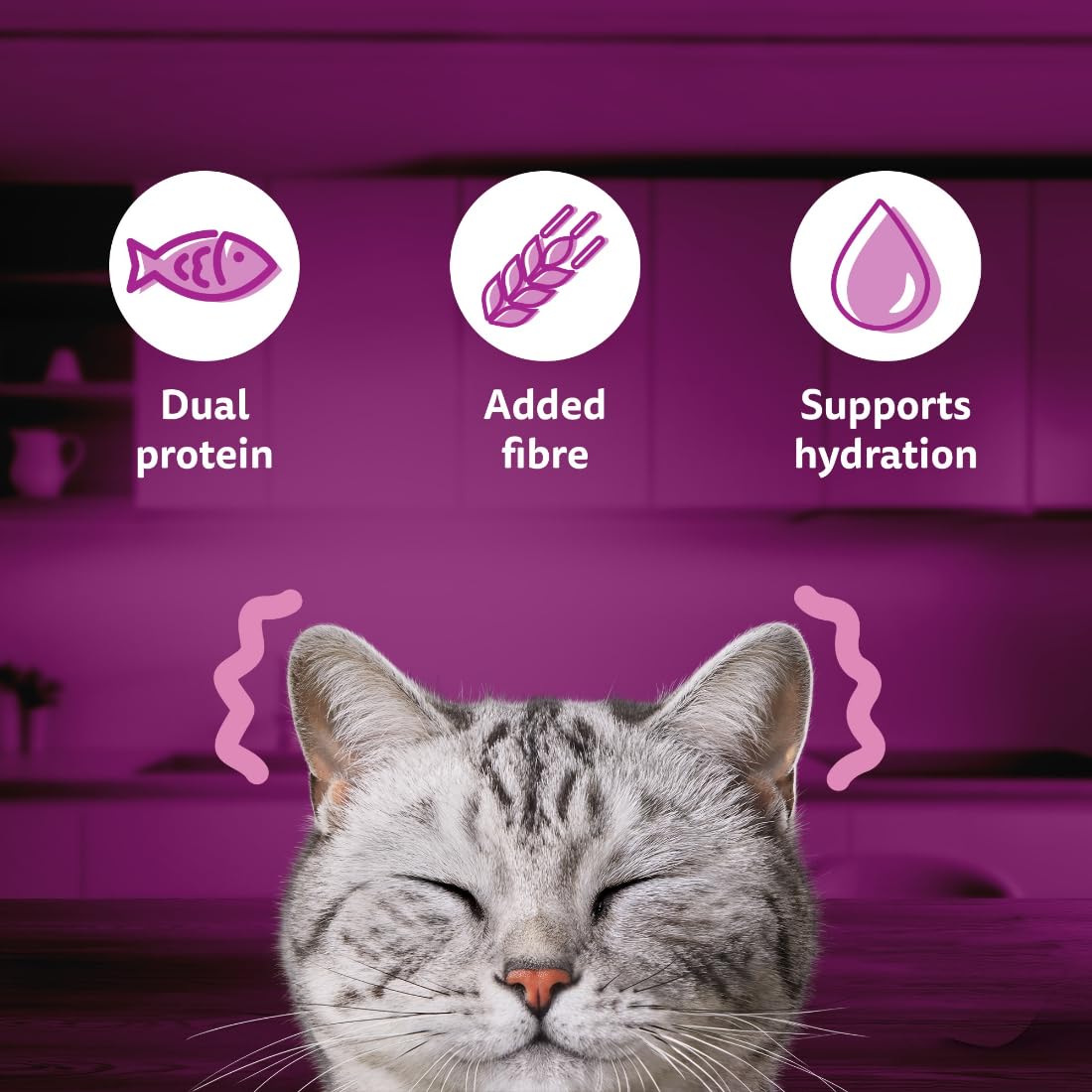 Whiskas Tasty Mix Adult (1+ Year) Wet Cat Food, Chicken with Salmon Wakame Seaweed in Gravy, 70 g, Cat Food Made with Real Fish, Complete & Balanced Nutrition for Adult Cats