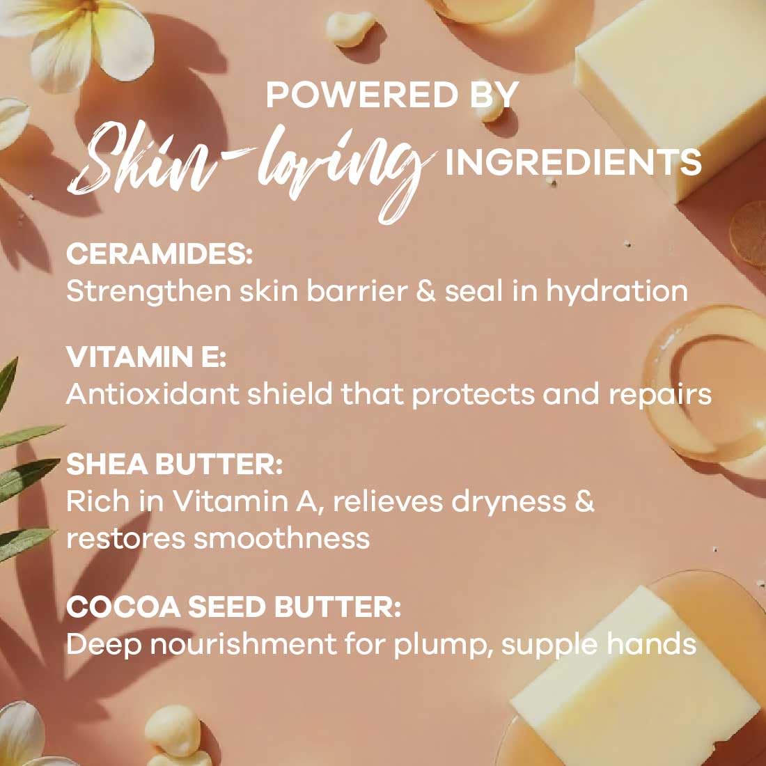 Earth Rhythm Softening Hand Cream, Locks Moisture with Ceramides, Fast Absorbing, No Silicones - Floral Garden