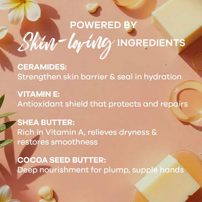 Earth Rhythm Softening Hand Cream, Locks Moisture with Ceramides, Fast Absorbing, No Silicones - Floral Garden