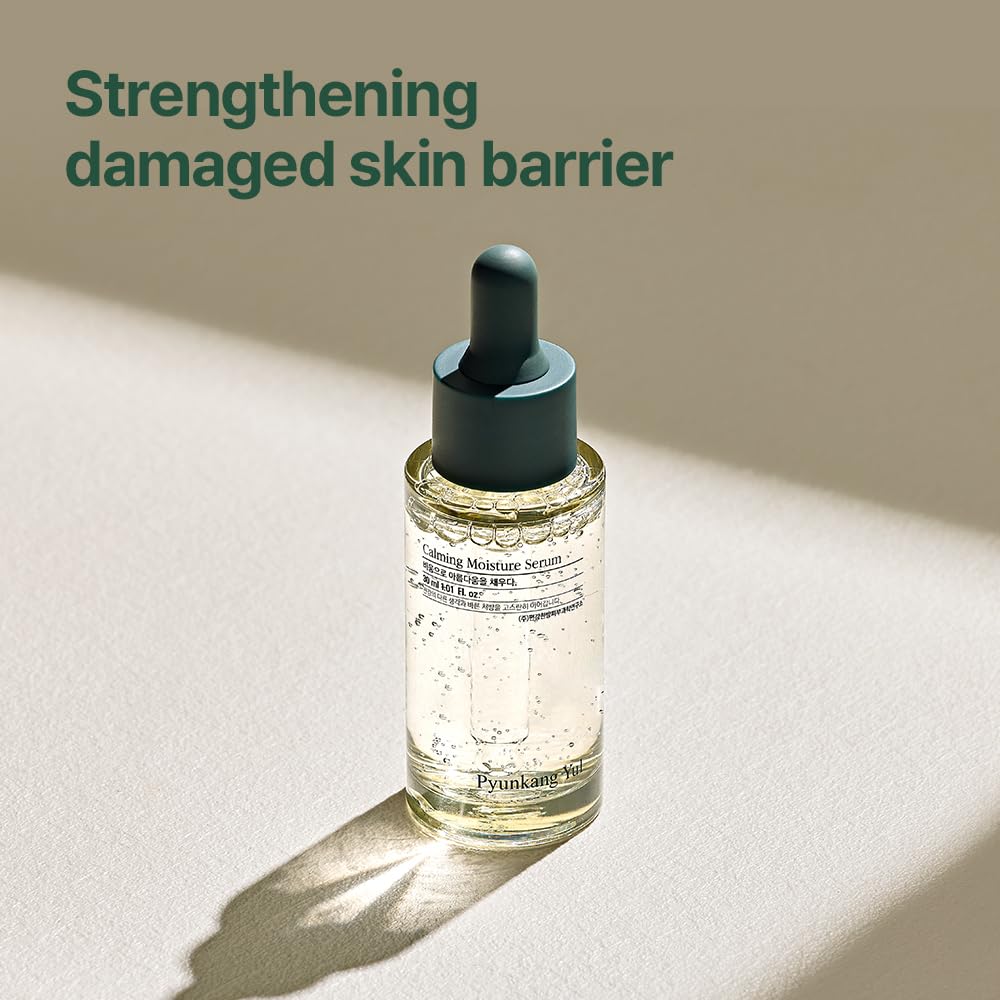 [PKY] Pyunkang Yul Calming Moisture Serum Instantly Soothes Sensitive Skin, Strenghtens Moisture Barrier with Ceramide, 2 types of Peptides, Vegan, Korean skincare (30ml)