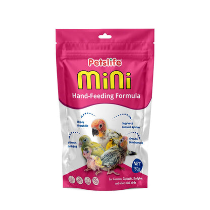 Petslife Mini Hand Feeding Formula for All Baby Birds, 180g | Baby Bird Feeding Formula