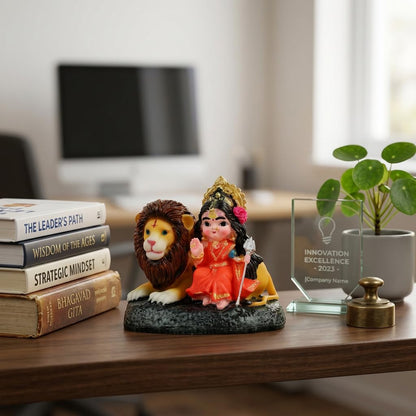 Maa Durga Idol with Lion for Home Decor | Durga MATA Murti for Puja Room, Temple Decoration, Navratri Decor & Spiritual Gift
