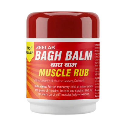 Jar of Zeelab Bagh Balm Muscle Rub on a white background