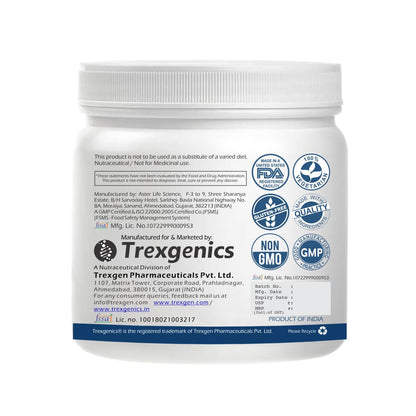 Trexgenics L-LYSINE HCL PURE POWDER Essential amino acid Cold Sores, Immunity, Muscle Mass, Skin, Hair Support 83 Servings (250 GRAM)