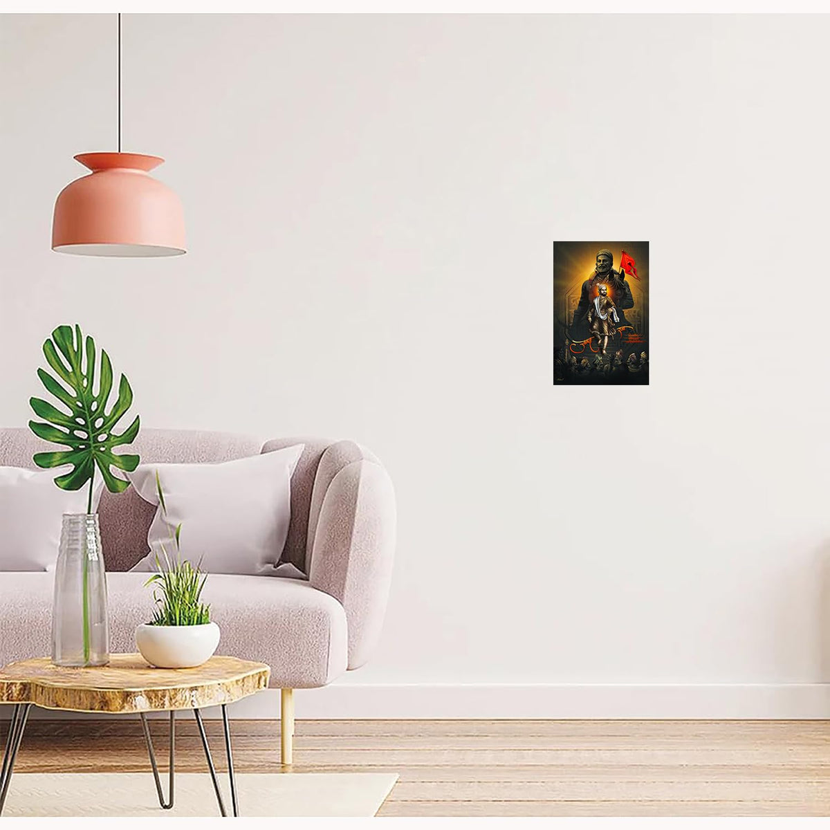 Shivaji Maharaj Poster Sparkle Coated Self Adhesive Waterproof Vinyl Print Without Frame (18×24 Inch, Shivaji)