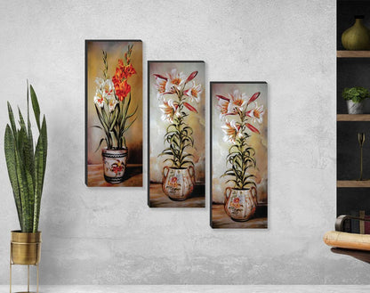 paintings set of 3 Traditional Rajasthani Woman UV textured self adeshive wall painting for home decoration SANF-SJ46