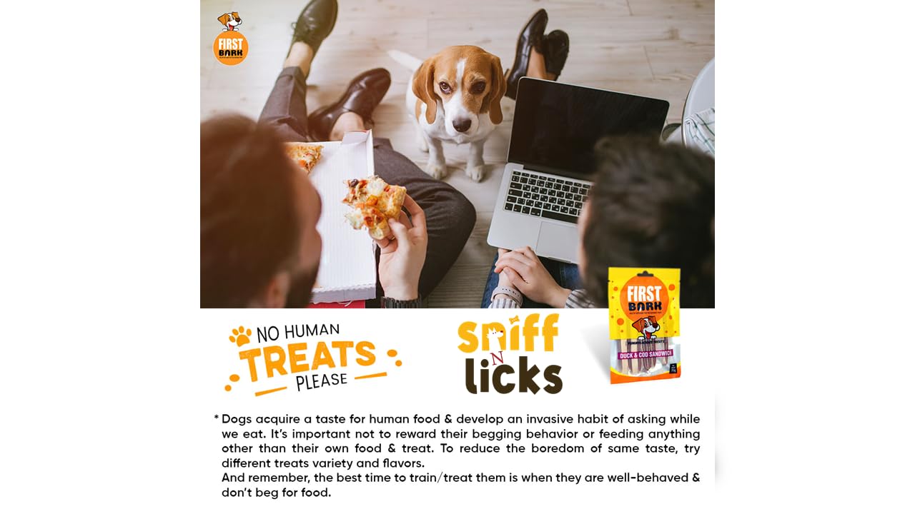 First Bark Chic Wrap Calcium Biscuits & Chicken Wrap Wholesome Treats for Dogs Satisfy Their Natural Instinct to Chew 100% Human Grade Protein Jerky70g (Pack of 1) By Sniff N Licks