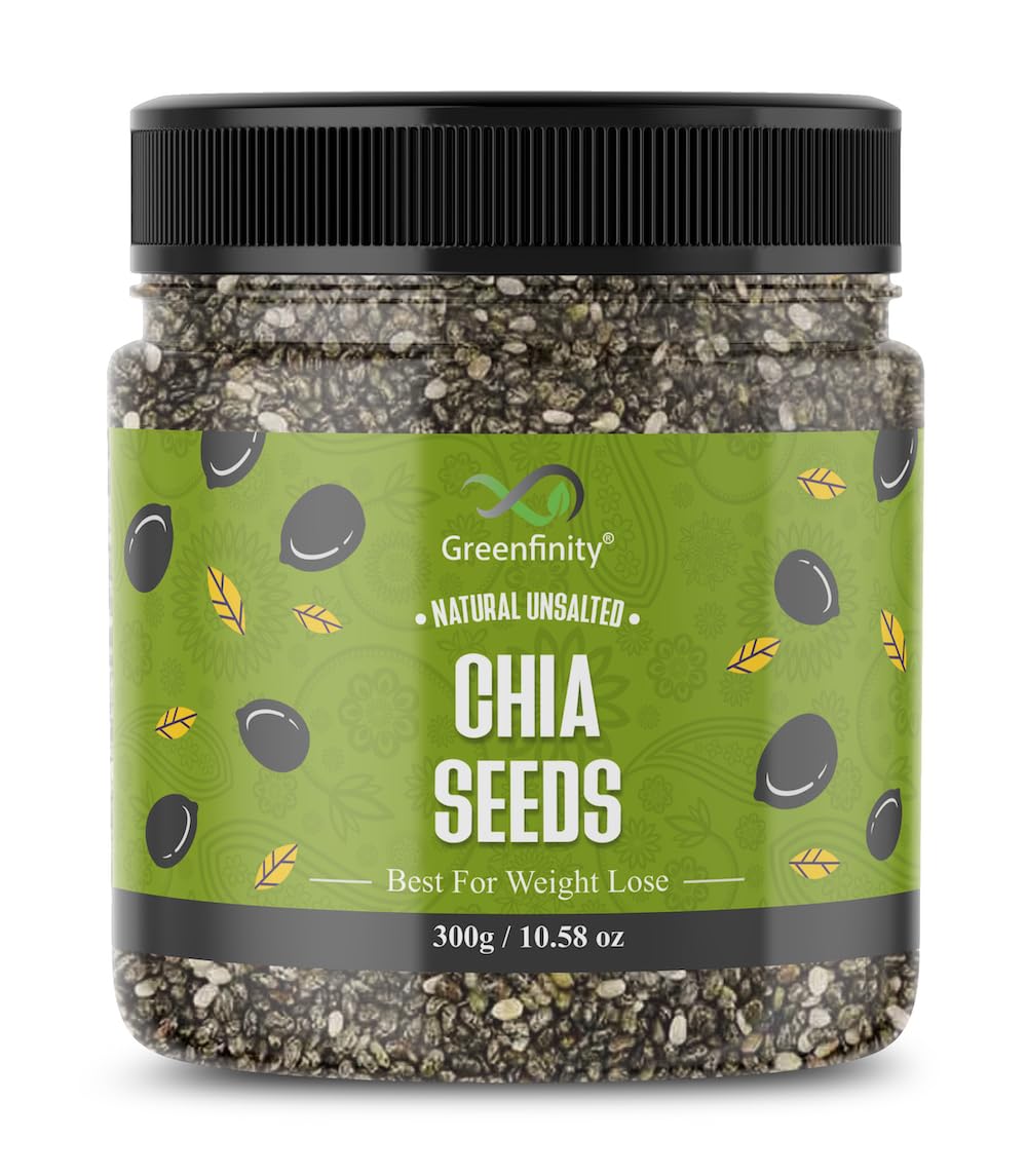 GreenFinity Chia Seeds 750g | Omega-3 clean chia Seeds for Eating | Healthy Snacks |