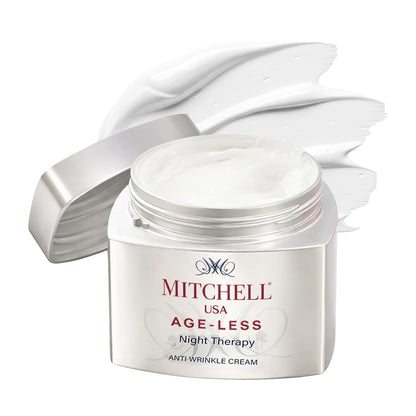 Mitchell USA Night Therapy Anti Aging Night Cream for Women & Men | Reduce Wrinkles & finelines | Lotus Seed Extract & Brahmi Extract | Cocoa Seed Butter Citric Acid | For All Glowing Skin Types | 50g